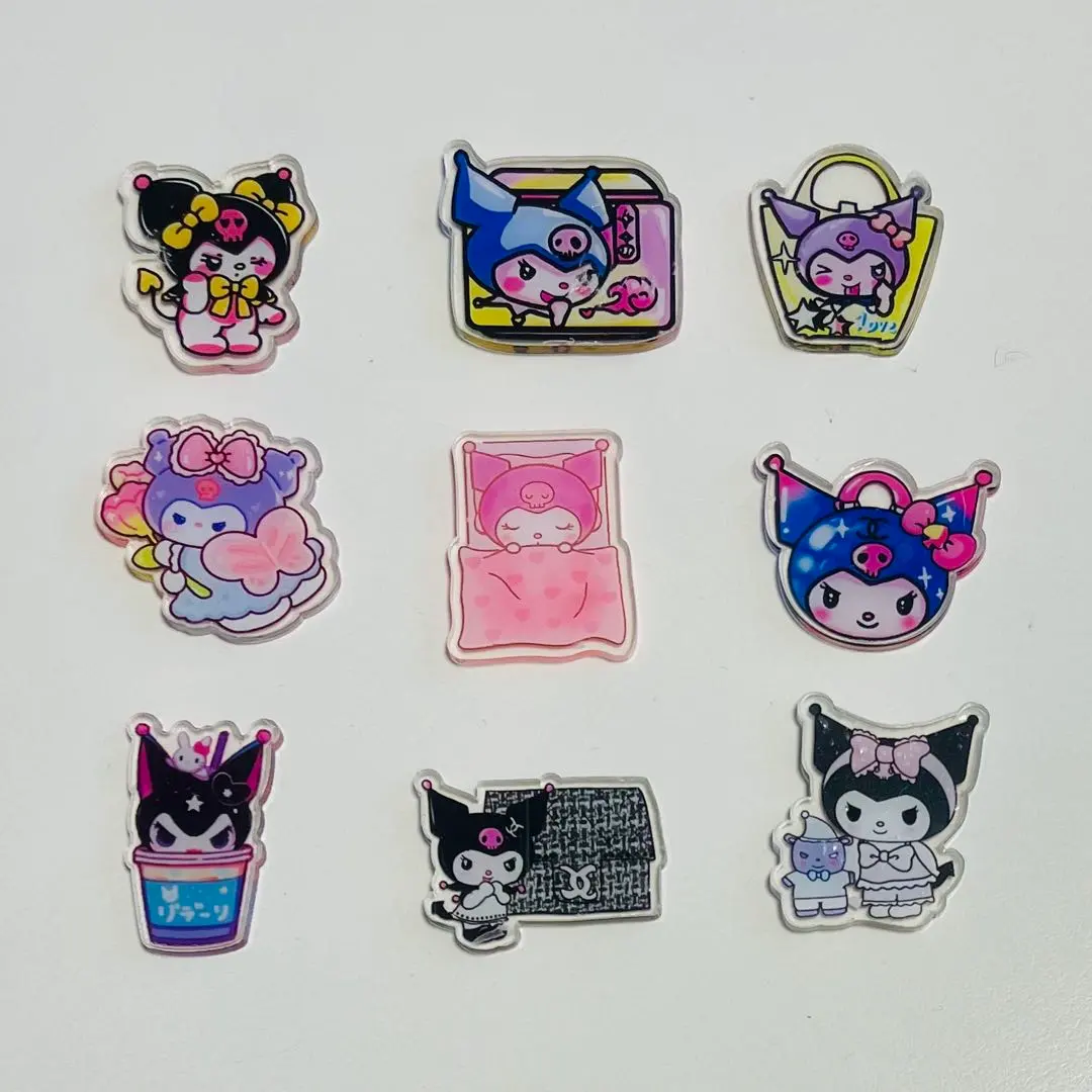Thumbnail of Sanrio Kuromi Acrylic Decoration Parts - Set of 9