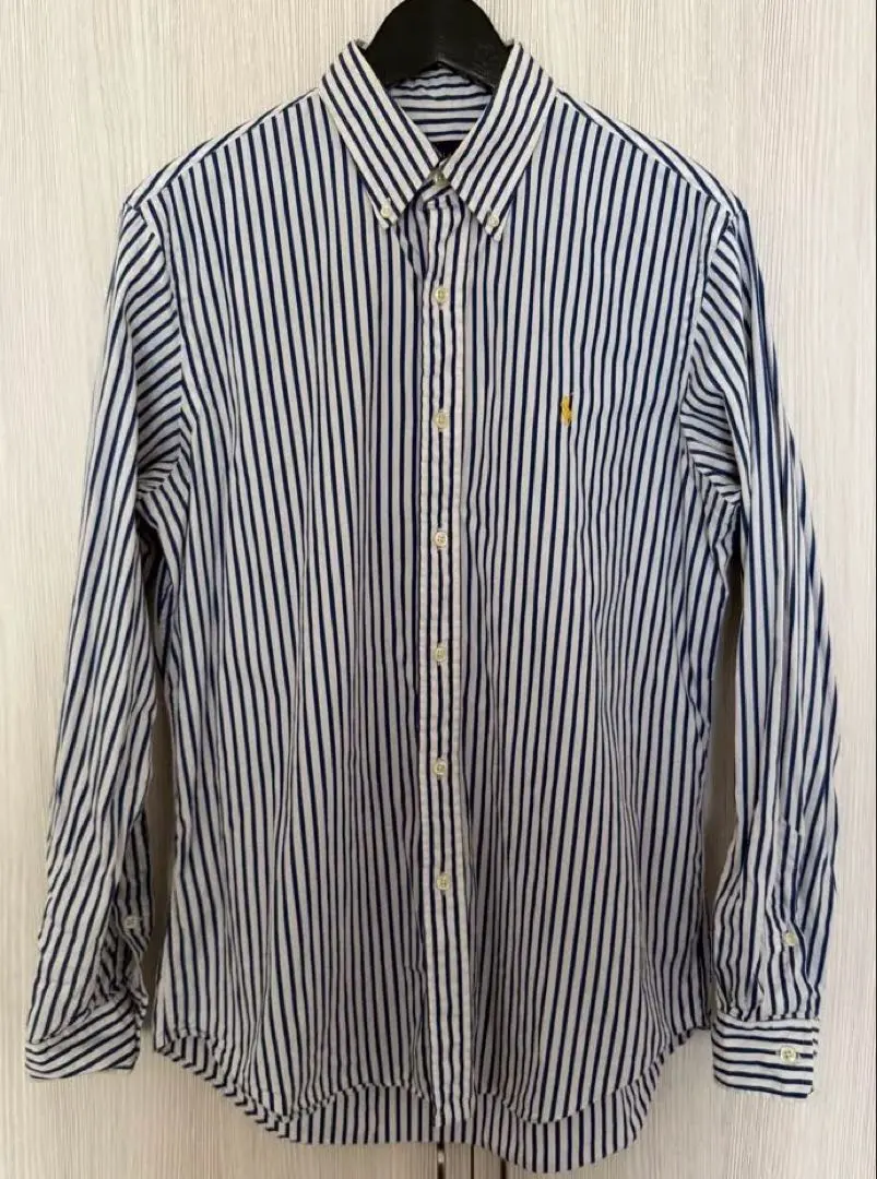Thumbnail of Ralph Lauren M Button-down shirt, blue and white stripes