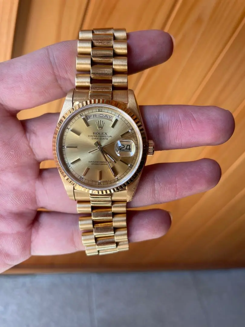 【正規品】ROLEX ロレックス デイデイト 金無垢ベルト1垢 楽天市場】rolex 金無垢（素材（時計ベルト）ゴールド・シリーズ