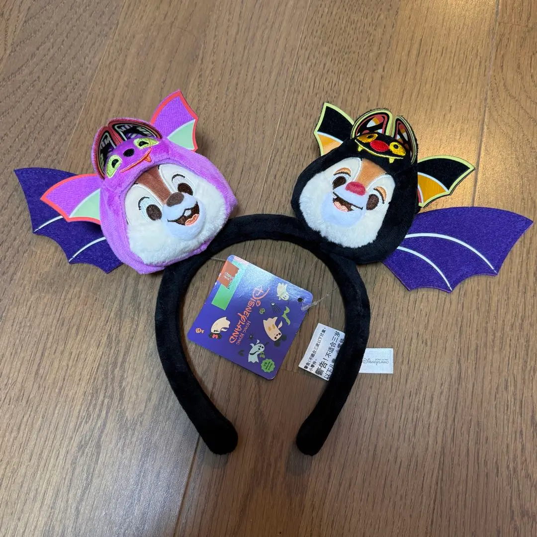 香港ディズニー限定★チップ&デール ハロウィンカチューシャ 香港ディズニー限定☆チップ&デール ハロウィンカチューシャ