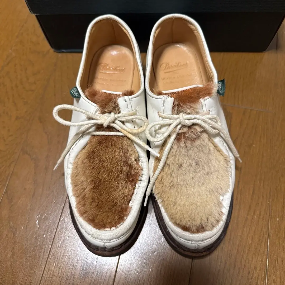 paraboot ミカエル ラビットファー パラブーツ ミカエル 黒 ラビットファー40.0