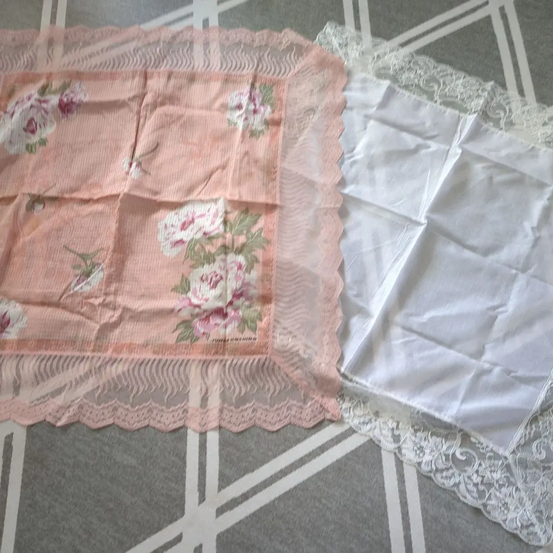 Thumbnail of JUNKO KOSHINO Handkerchief with Floral Lace
