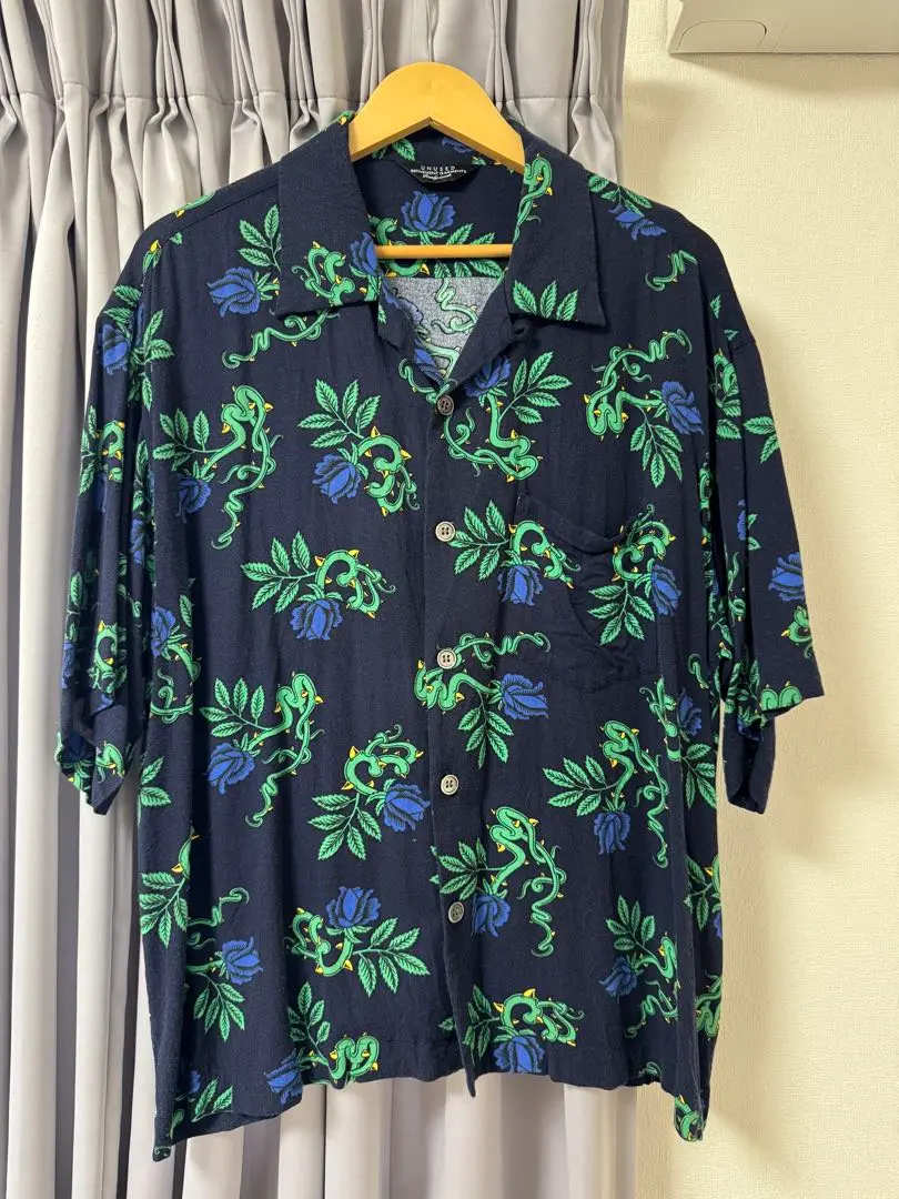 UNUSED アロハシャツ　rose pattern アンユーズド UNUSED,アンユーズド