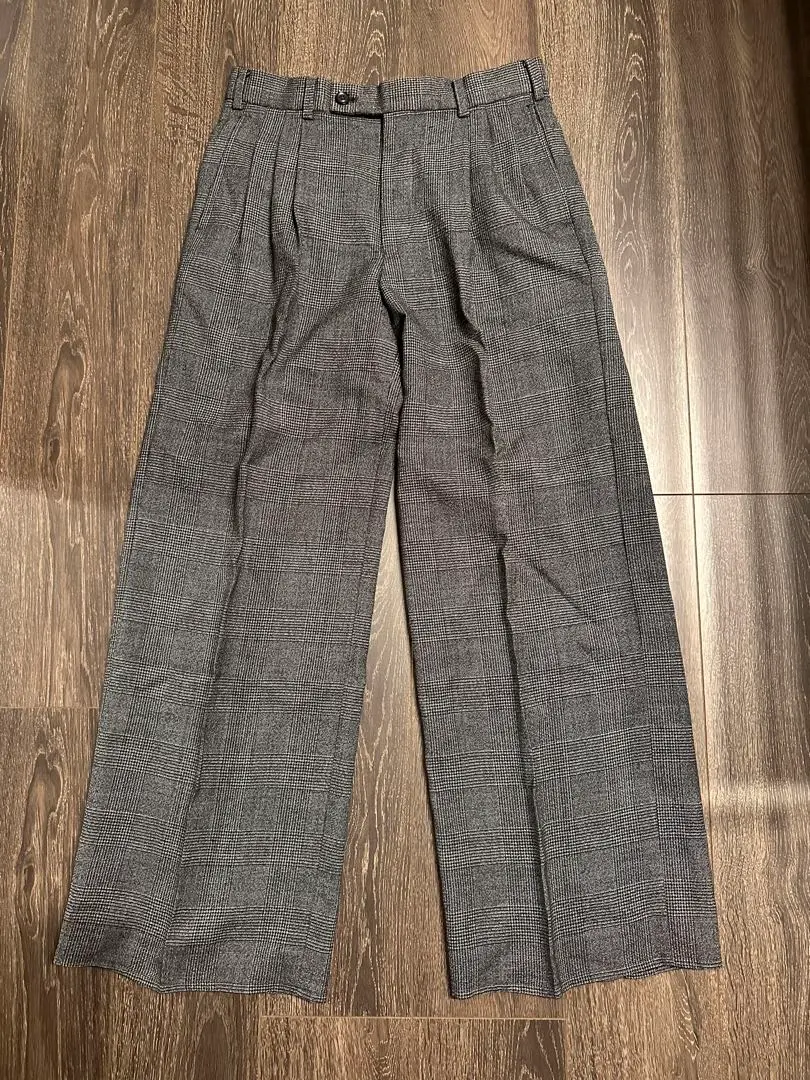 JOHNLAWRENCESULLIVAN ワイドスラックス Rigid denim wide pants