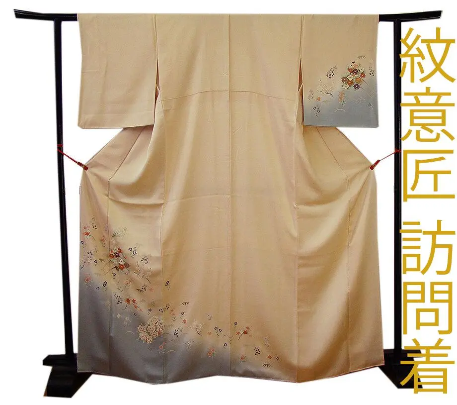 Thumbnail of Price negotiation OK! Mon-isho fabric formal visiting kimono, silk, L186