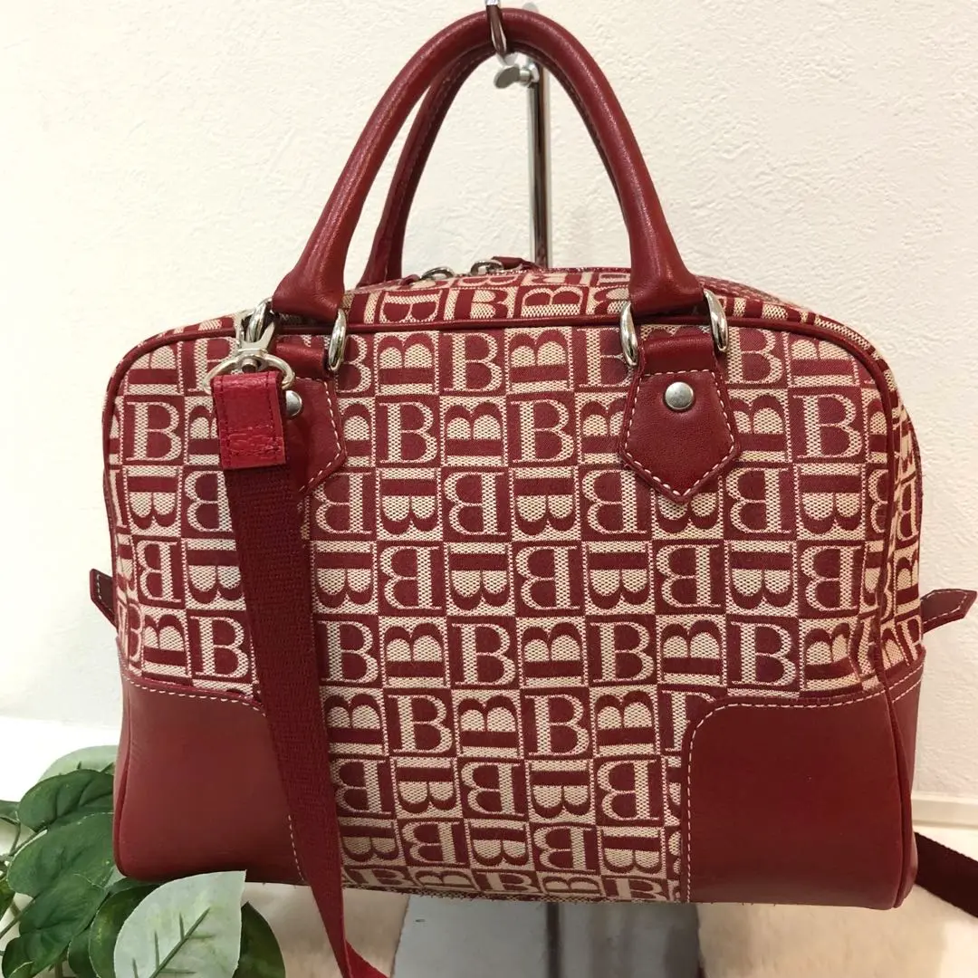 BURBERRY ブルーレーベル ボストンバッグ チェック柄 ピンク