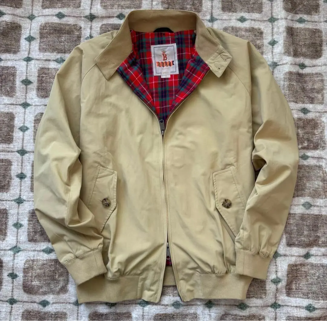 Baracuta G9 哈靈頓夾克 米色 格紋內裡 40 碼 的縮圖