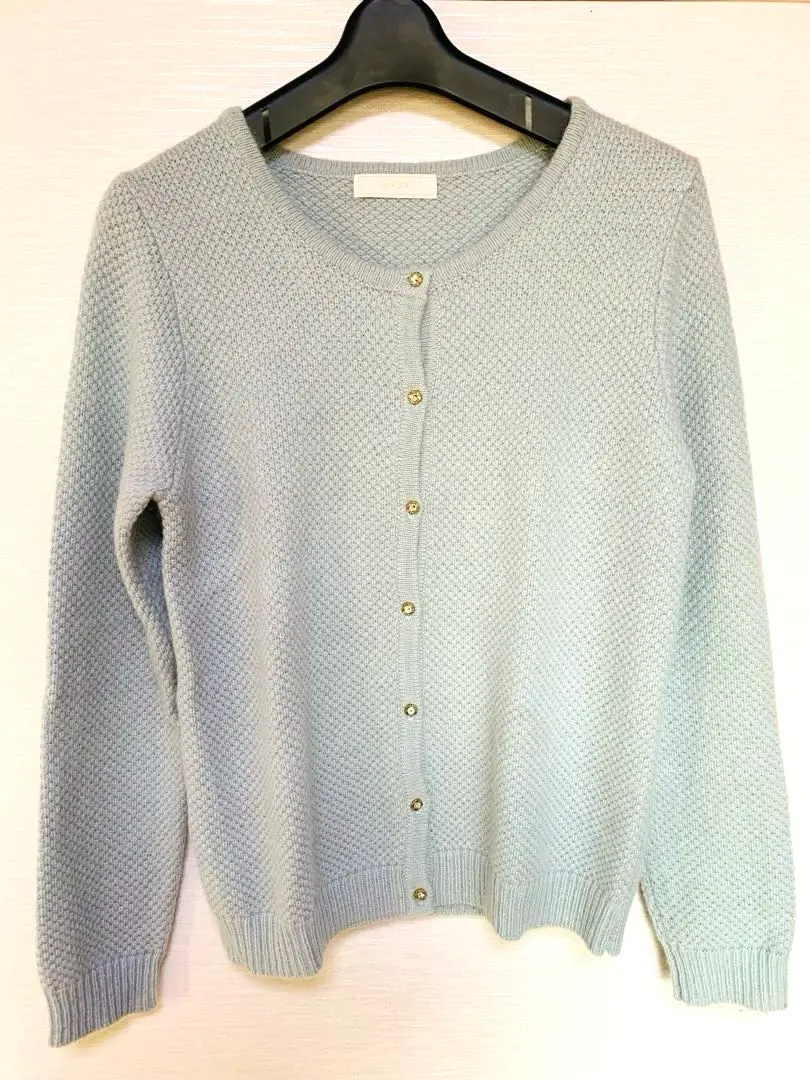 any SiS（安乃斯）藍色系 開襟衫 M 混安哥拉毛 時尚 的縮圖