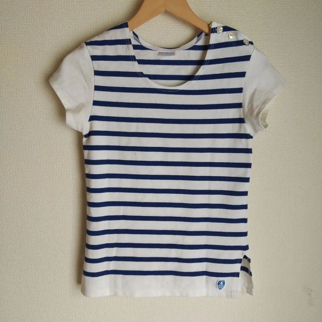 Thumbnail of Orcival Striped Short Sleeve T-shirt White/Navy