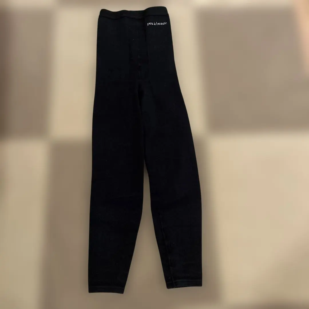 【新品未使用】 正規品　peu a beauté 黒 スパッツ Lサイズ プウアボーテ スパッツサポーター 黒 Lサイズ 新品未使用 peu a