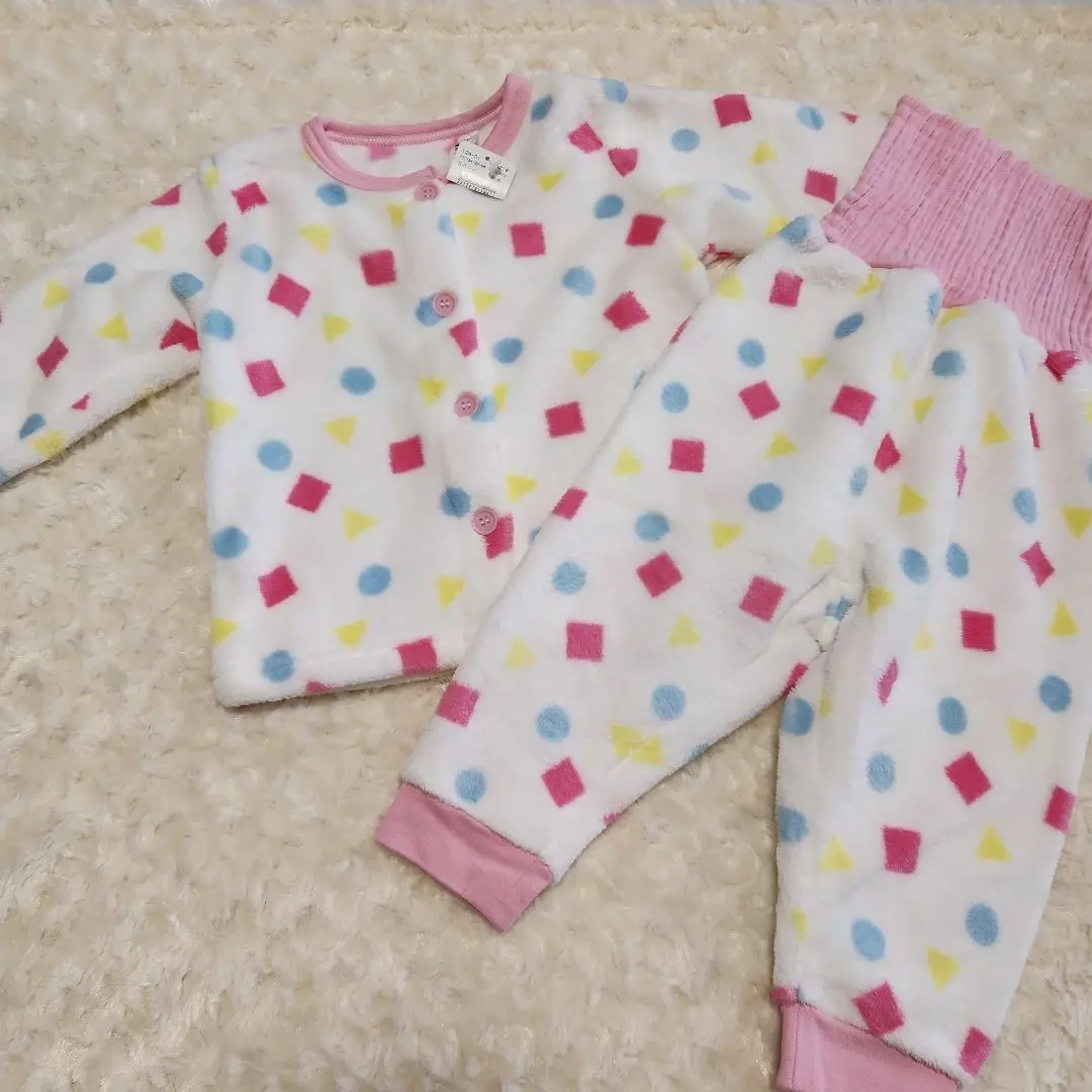 Thumbnail of Colorful Geometric Pattern Fleece Pajamas 80cm