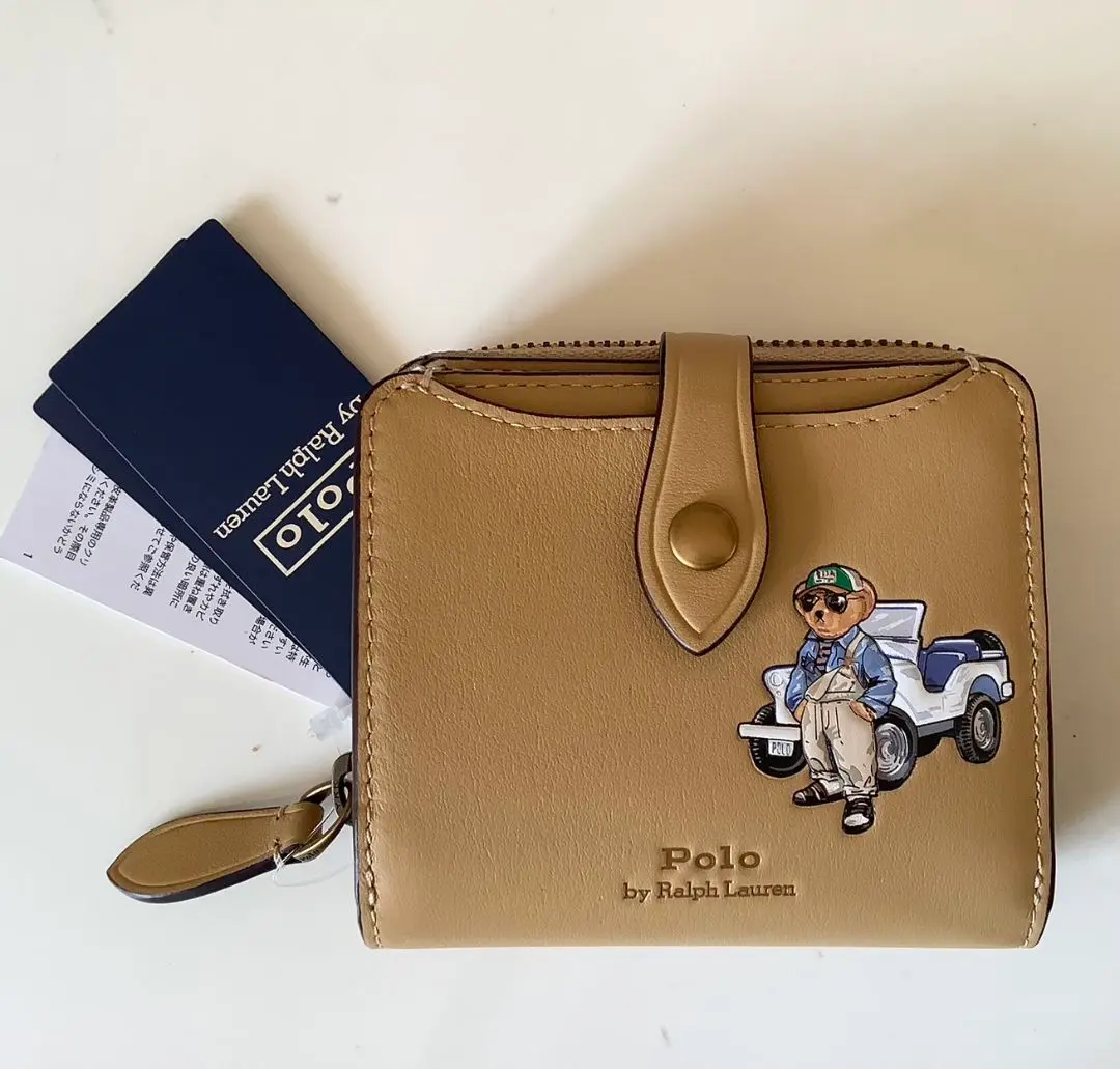 【早い者勝ち！！】大人気⭐︎POLO ポロベア ブラック長財布⭐︎ POLO BEAR LEATHER WALLET ポロ・ベア 本革二折長財布 黒