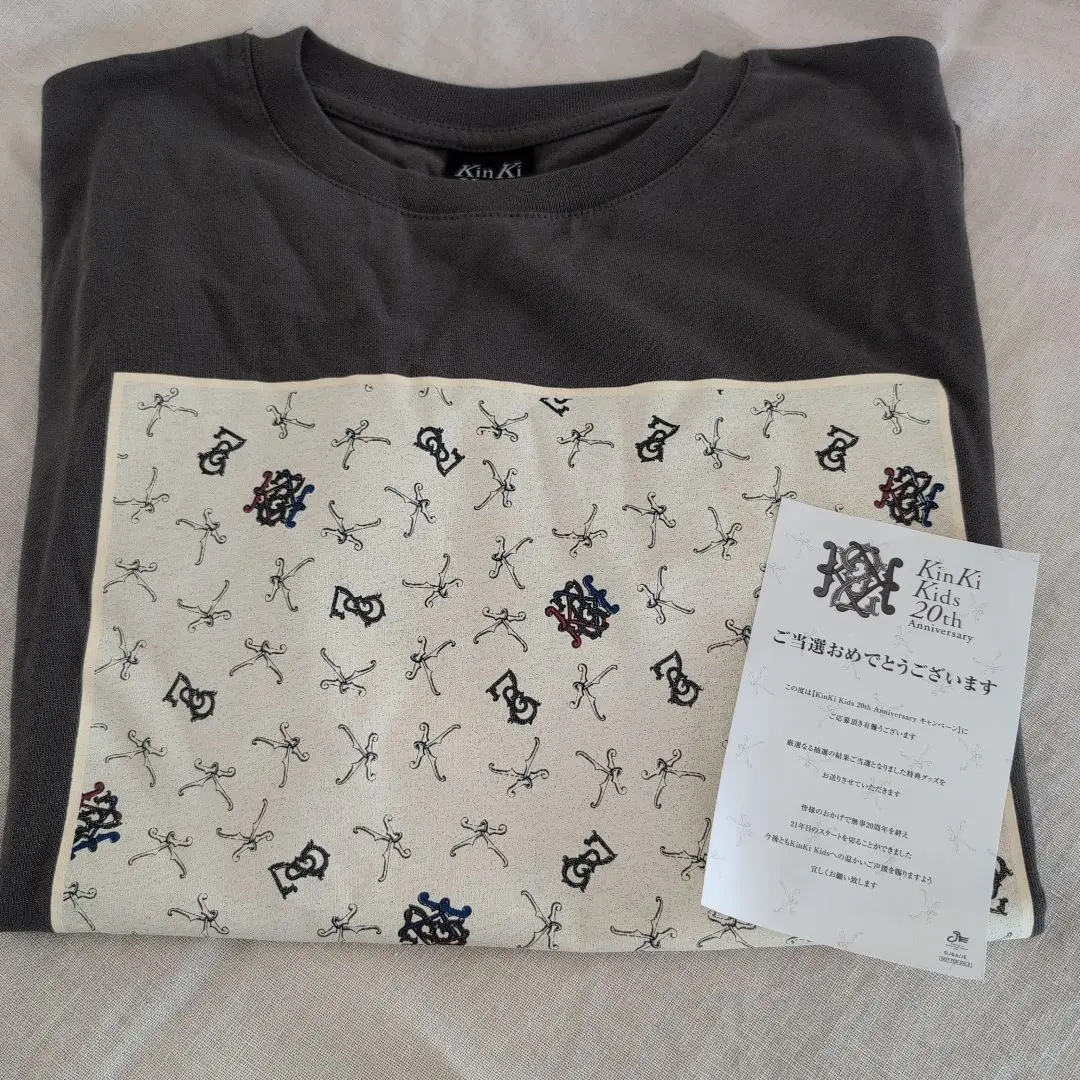 非売品 KinKi Kids ノベルティ Tシャツ 90s KinKi Kids 堂本光一 堂本剛 Tシャツ トップス 白 ホワイト