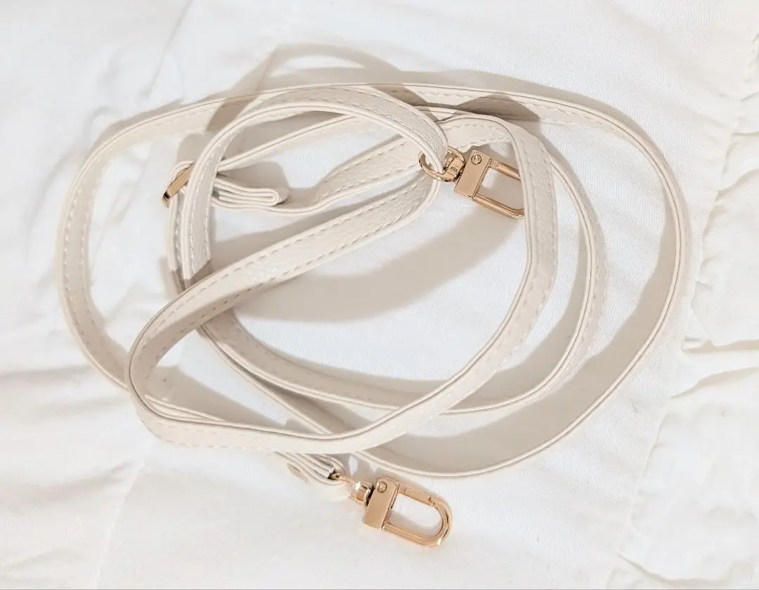 Thumbnail of Synthetic leather strap, light beige, white