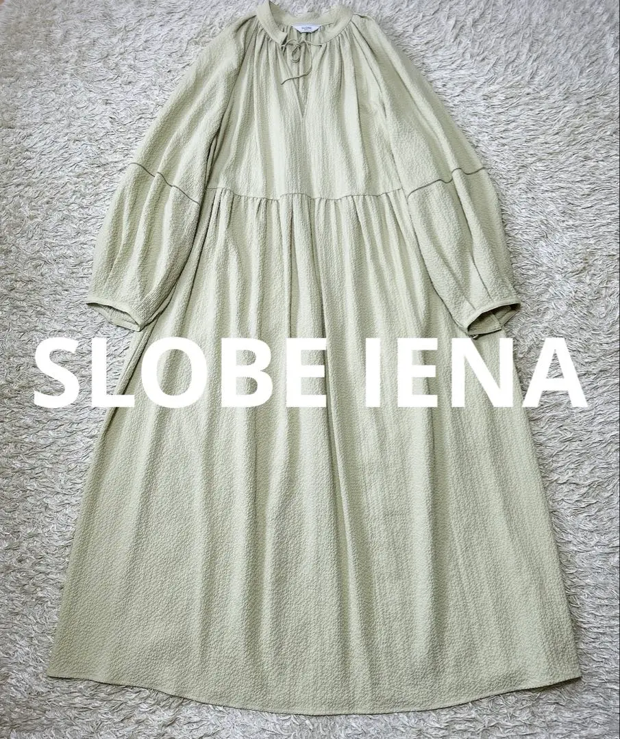 SLOBE IENA ♡ シャーリングバルーンスリーブワンピース　グリーン 2025年最新】SLOBE iena ワンピース バルーンの人気アイテム