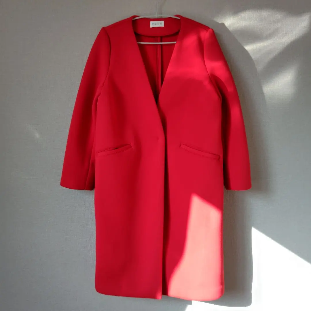 Thumbnail of PLST Sponge River Collarless Coat, Red