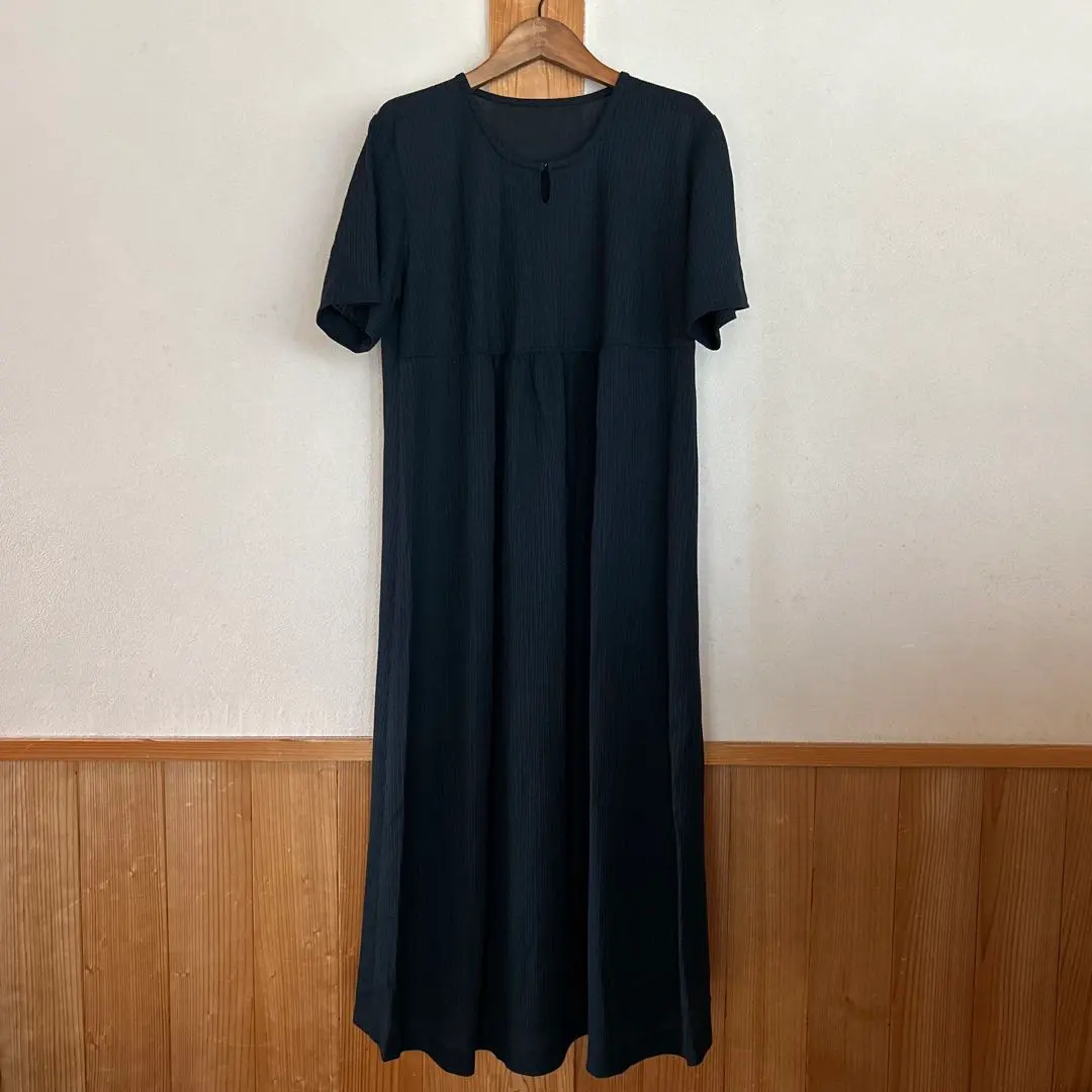 Thumbnail of Jersey knit long dress, short sleeves, lined, maternity, handmade, M-L