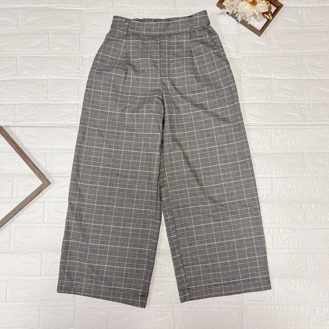THE SHOP TK ザショップティーケー 格紋 寬褲 XS 尺寸 的縮圖