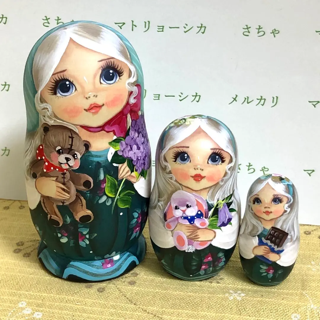 【まろママ】スヴェトラーナ・ニコラエヴァ　マトリョーシカ　冬の友だち ロシア雑貨 マトリョーシカ ～ 冬の少女 ～ スヴェトラーナ