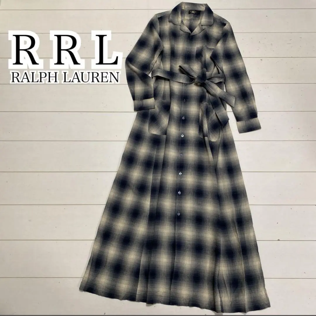 RRL ネイビー ドット柄 シャツワンピース ガーゼシャツワンピース/ネイビー/知多木綿 | 人気の定番