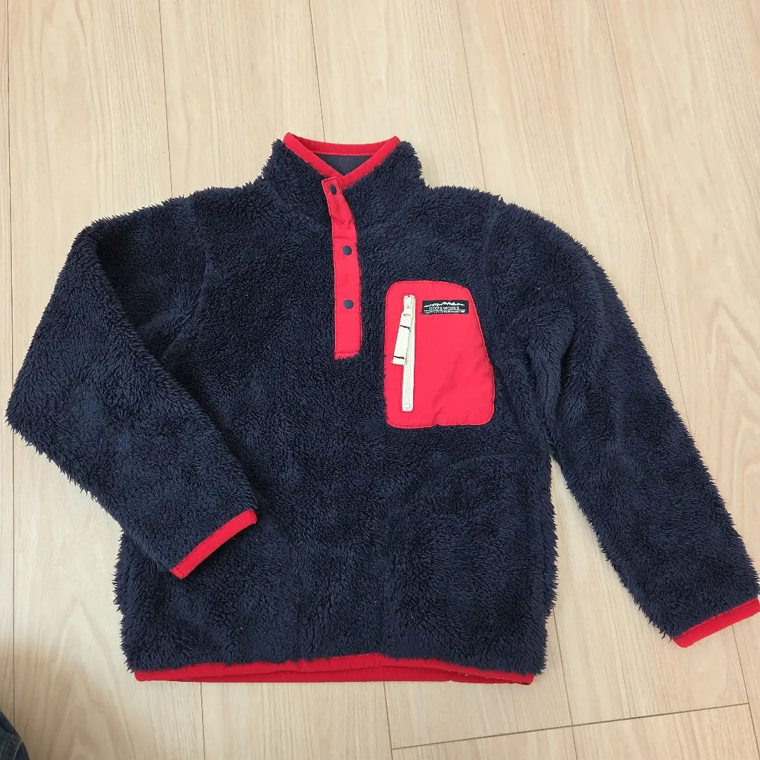 Thumbnail of BREEZE Navy Fleece Boa Jacket 120