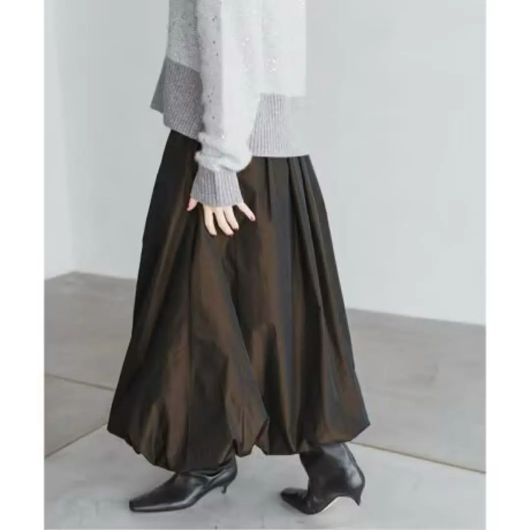 Thumbnail of IENA Taffeta Balloon Skirt, Brown, New