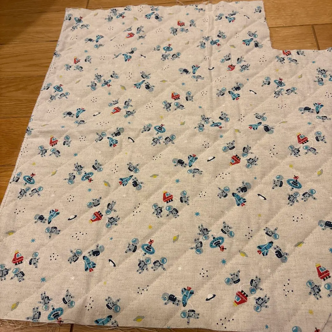 Thumbnail of Space astronaut pattern quilted fabric scraps