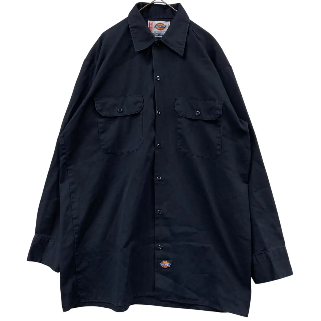Thumbnail of Dickies Men's Work Shirt M Long Sleeve Solid Workwear Black 【5226】
