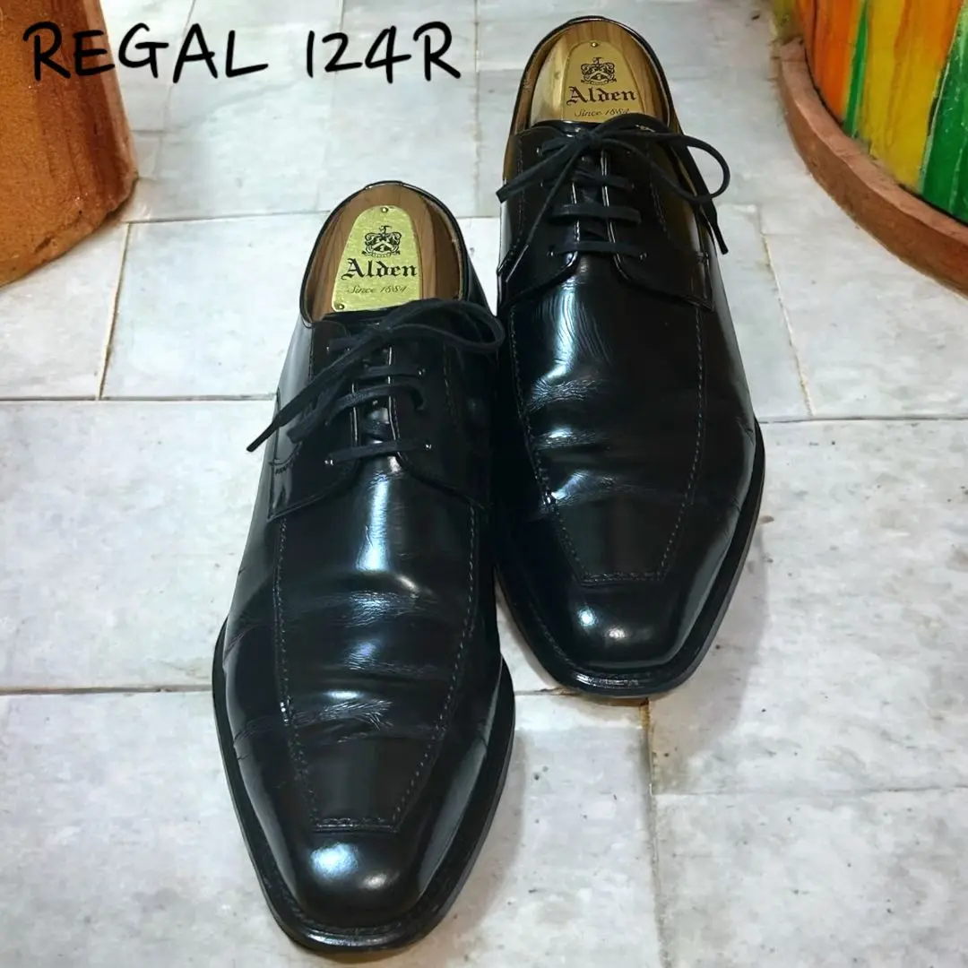 【takashi様】REGAL ビジネスシューズ 124R Uチップ 26.5㎝ REGAL - 良品 REGAL リーガル 124R レザー Uチップ 外羽根