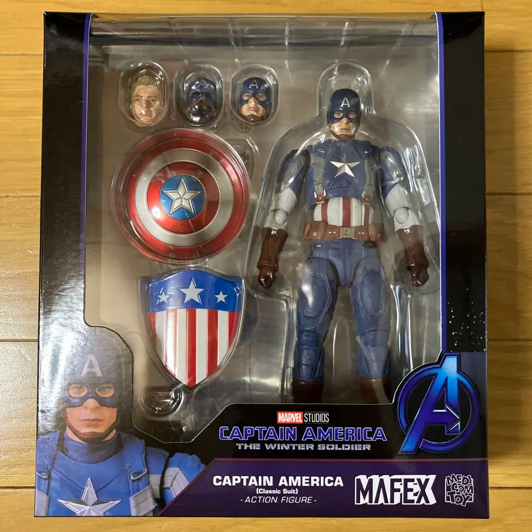 MAFEX キャプテン・アメリカ クラシック　Classic Suit 中古美品 Medicom Toy Mafex No.220 Captain America Klassisch Suit
