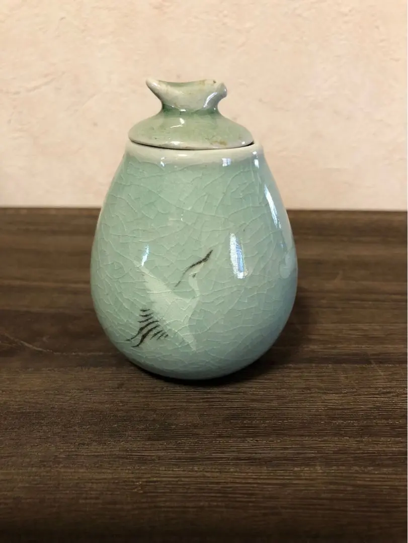 峯岩 青磁花瓶