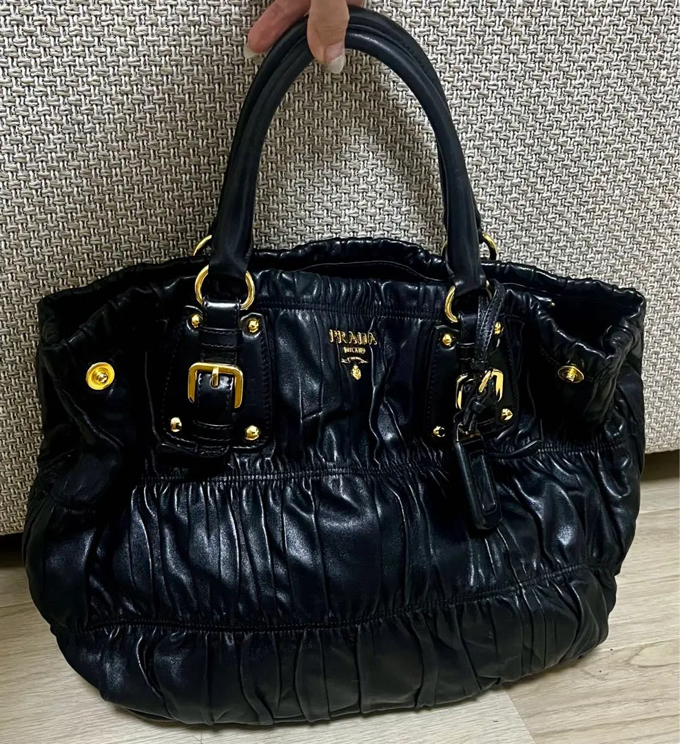 2025年最新】PRADA プラダ ギャザー トートバッグ ショルダー 2025年最新】PRADA プラダ ギャザー トートバッグ ショルダー