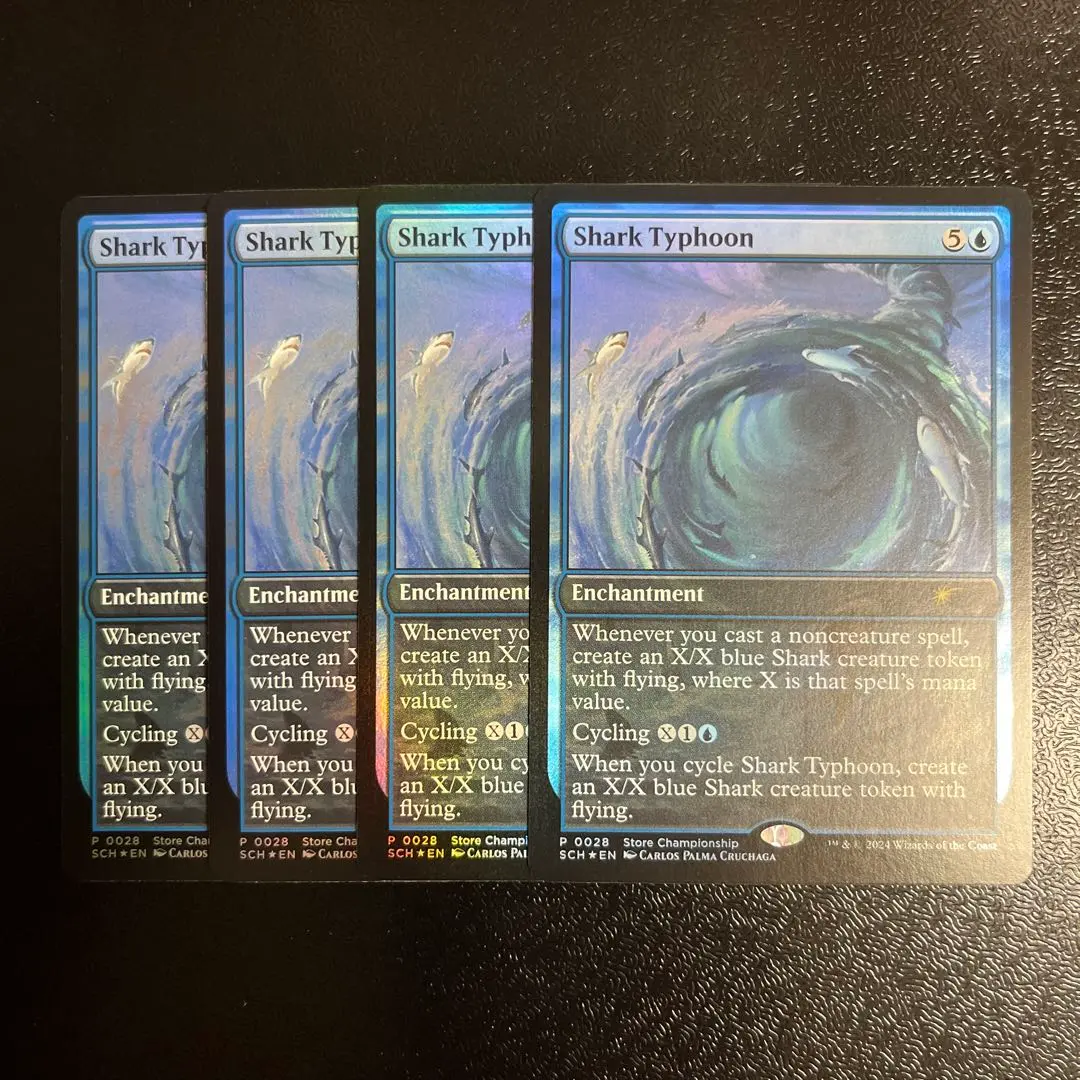 サメ台風　mtg 英語　拡張　foil 319)□拡張アート□《サメ台風/Shark Typhoon》[IKO-BF] 青R