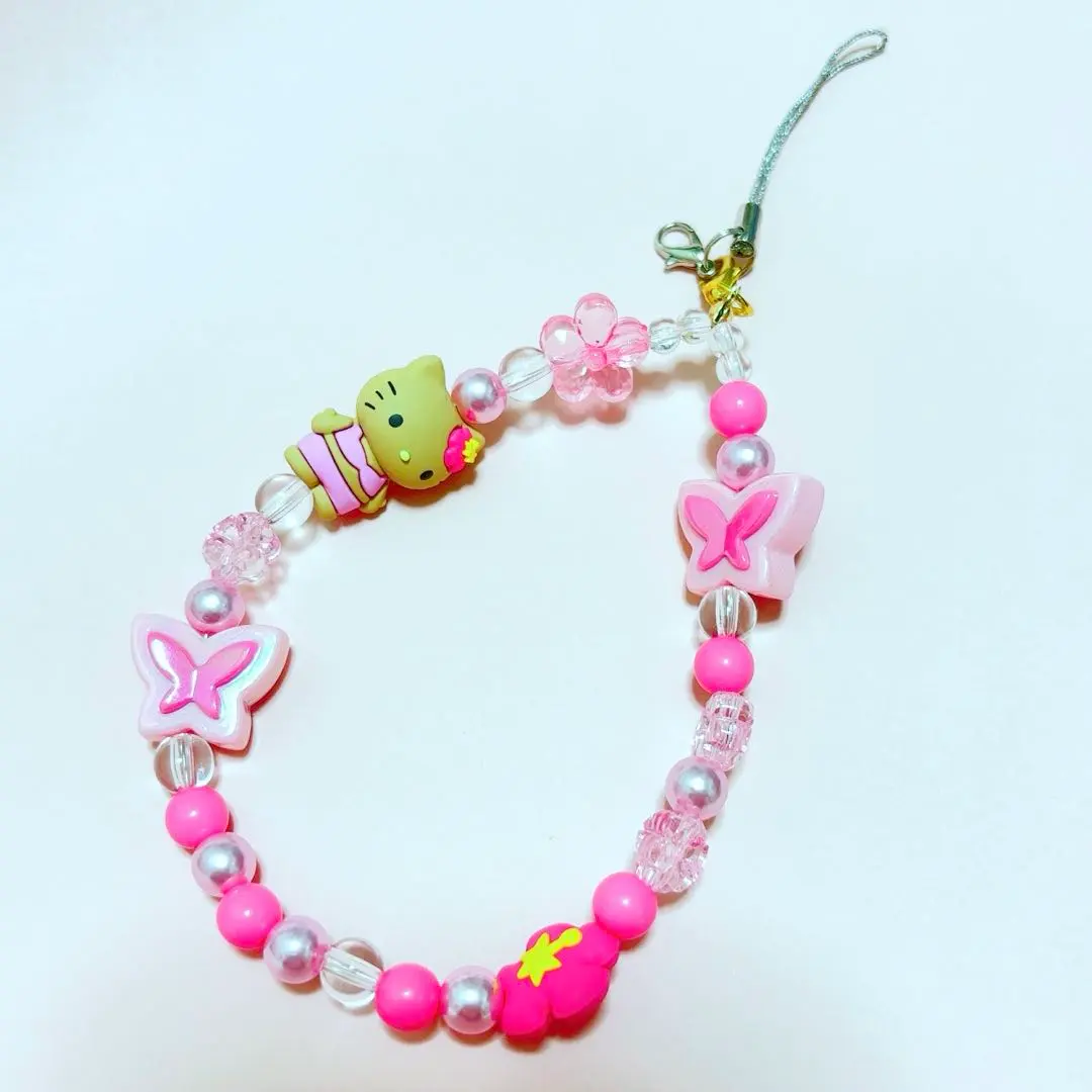 Thumbnail of Sunburned Kitty Phone Strap Beads y2k Hibiscus