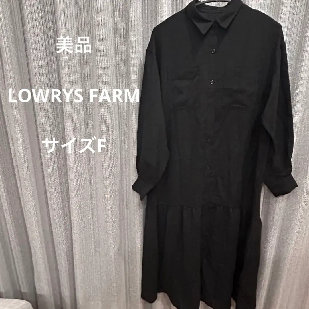 Thumbnail of Excellent condition LOWRYS FARM black long-sleeved shirt dress, size F