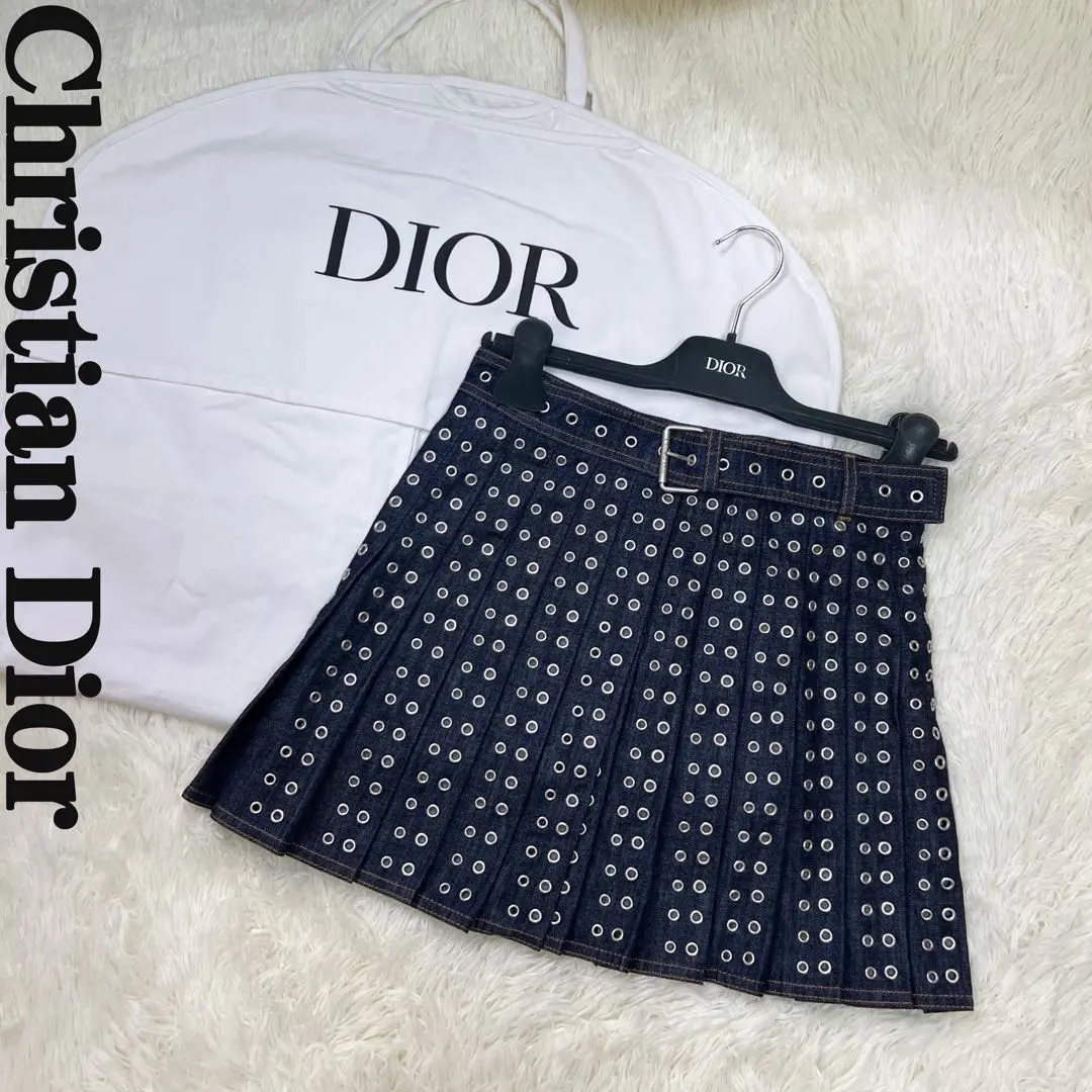★お得★ Christian Dior プリーツ入りスカート クリスチャンディオールミディスカート