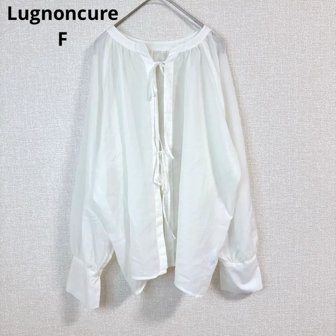 Thumbnail of Lunon Cure: Long Sleeve Blouse, Front Opening, Ribbon, Elegant, Girly, Casual