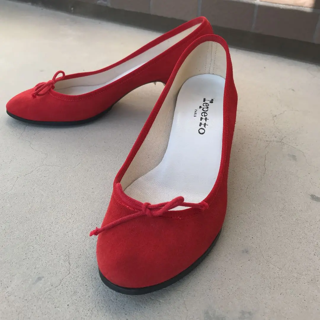 【極美品】repetto レペット　カミーユ　パンプス　レッド　赤　エナメル 極美品⭐︎レペット 36 1/2 赤 カミーユ エナメル - メルカリ