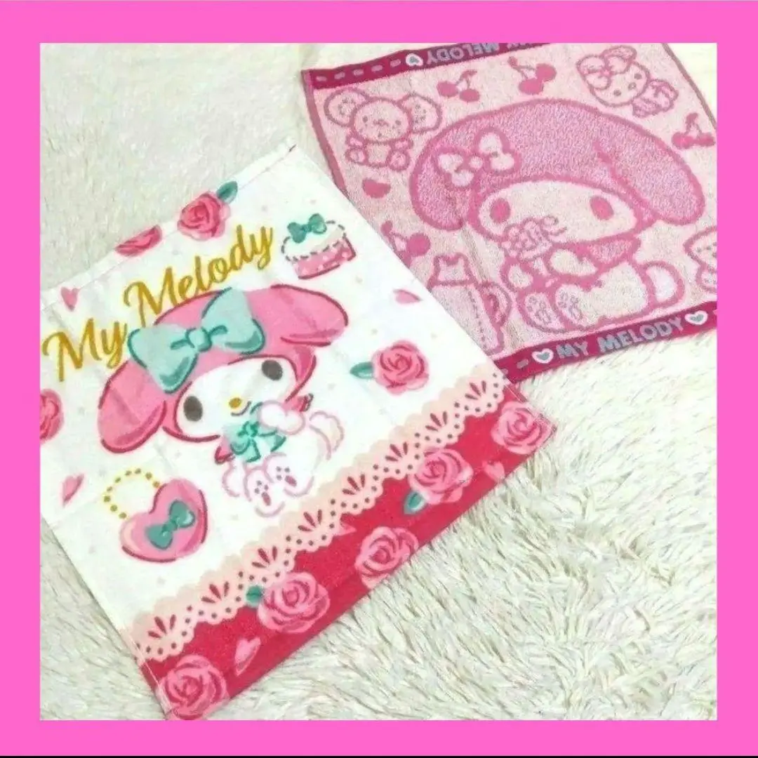 Thumbnail of R My Melody Hand Towel Set of 2 Washcloth Handkerchief Washable
