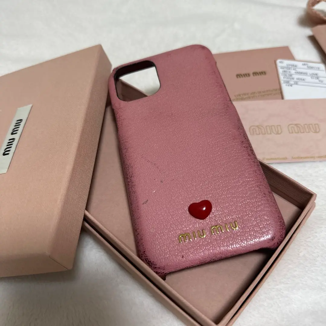 miumiu♡ミュウミュウ スマホケース ピンク ブラック iPhoneケース