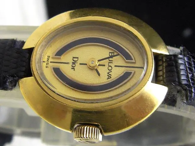 332/BULOVA ブローバ x Dior/ディオール 手巻き Wネーム ブローバ ディオールWネーム レディースウオッチ 1970年代製 手