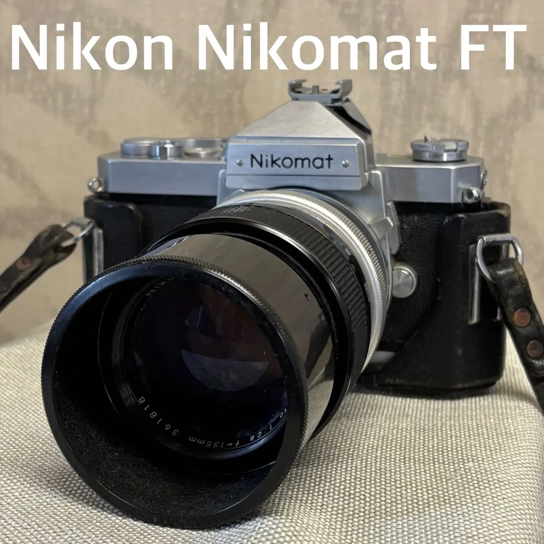 Thumbnail of Working Nikon Nikomat FT SLR camera with 135mm lens. R