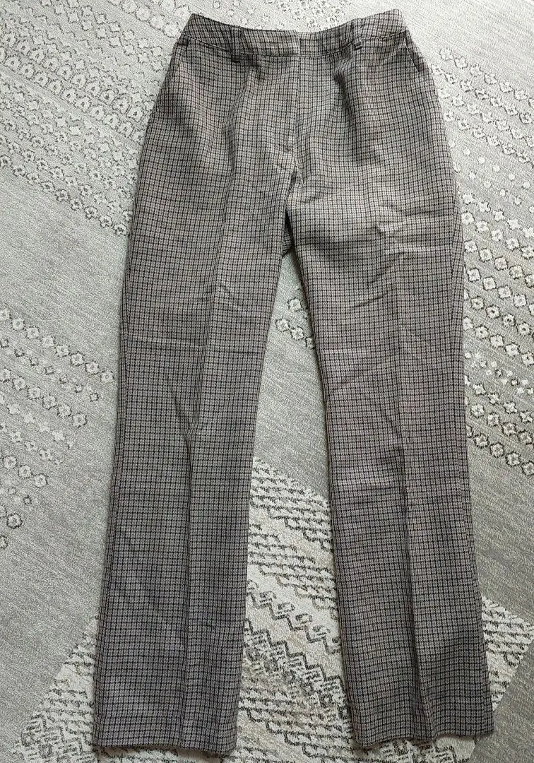 Thumbnail of Natural Beauty Basic, Gray Check, Casual Pants, S, Wool