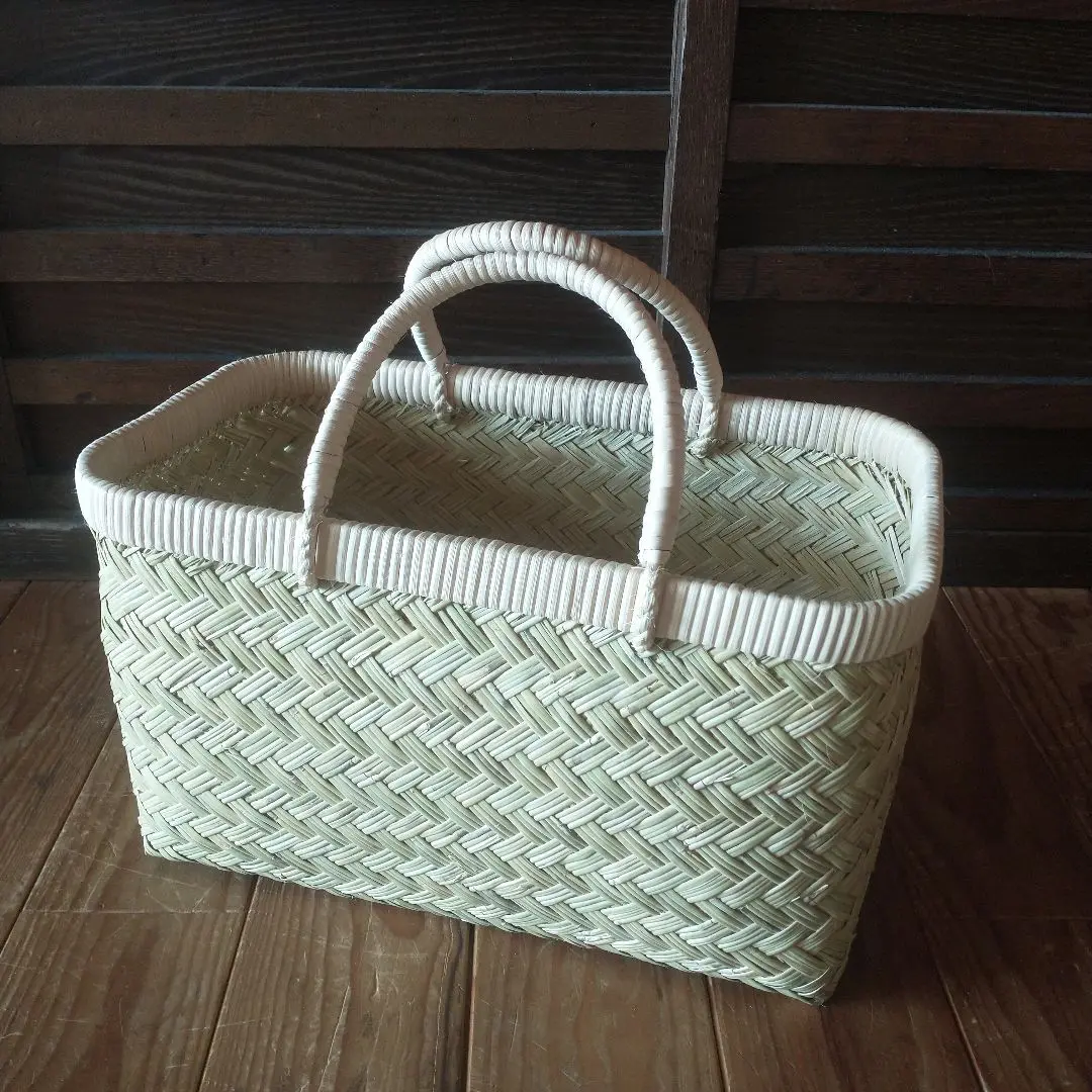 鳥越竹細工　市場かご　エコバッグ　ミニサイズ　一尺　新品 mokamaron 鳥越竹細工 市場かご エコバッグ ミニサイズ 一尺