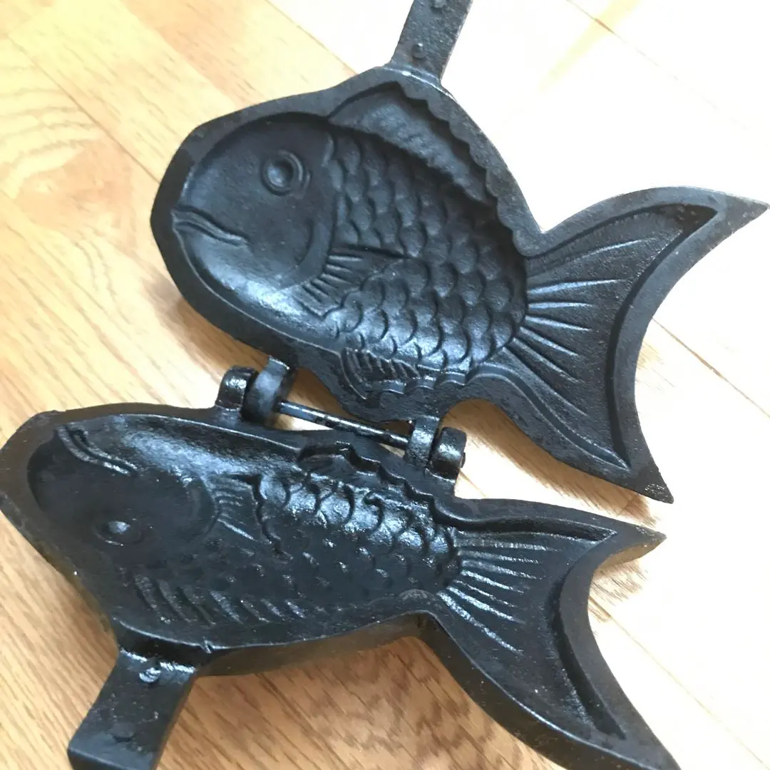 【未使用品】超希少！南部鉄器　盛栄堂　たい焼き器　２匹 未使用品】超希少！南部鉄器 盛栄堂 たい焼き器 2匹Ω