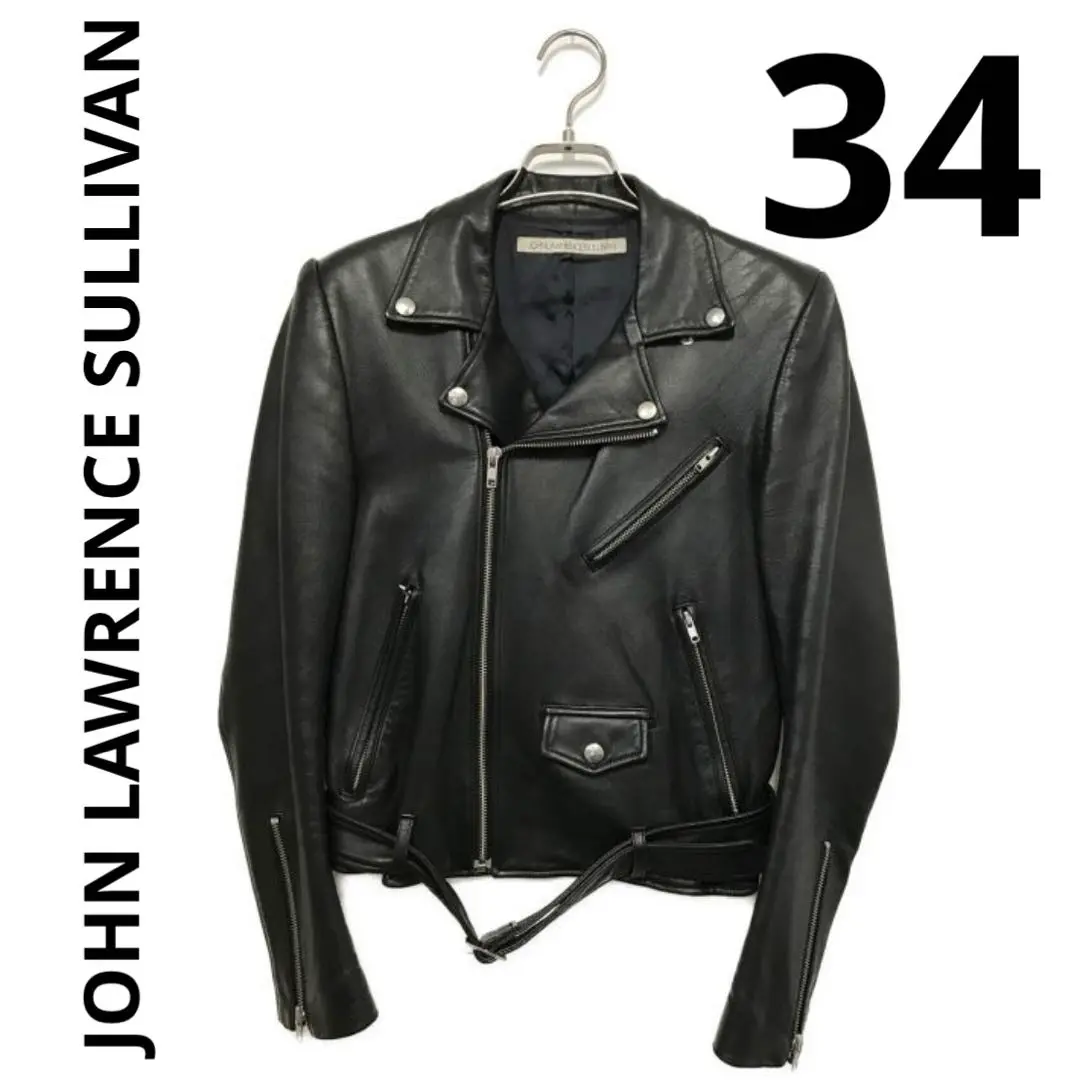 JOHN LAWRENCE SULLIVAN レザー ジャケット 38 Lambskin rider's jacket