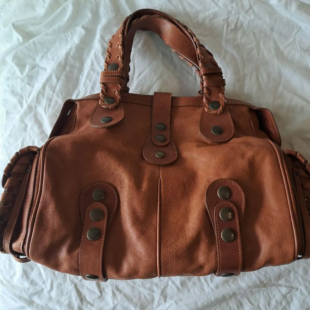 Chloe Silverado Silver Gray Leather Handbag One Shoulder Bag