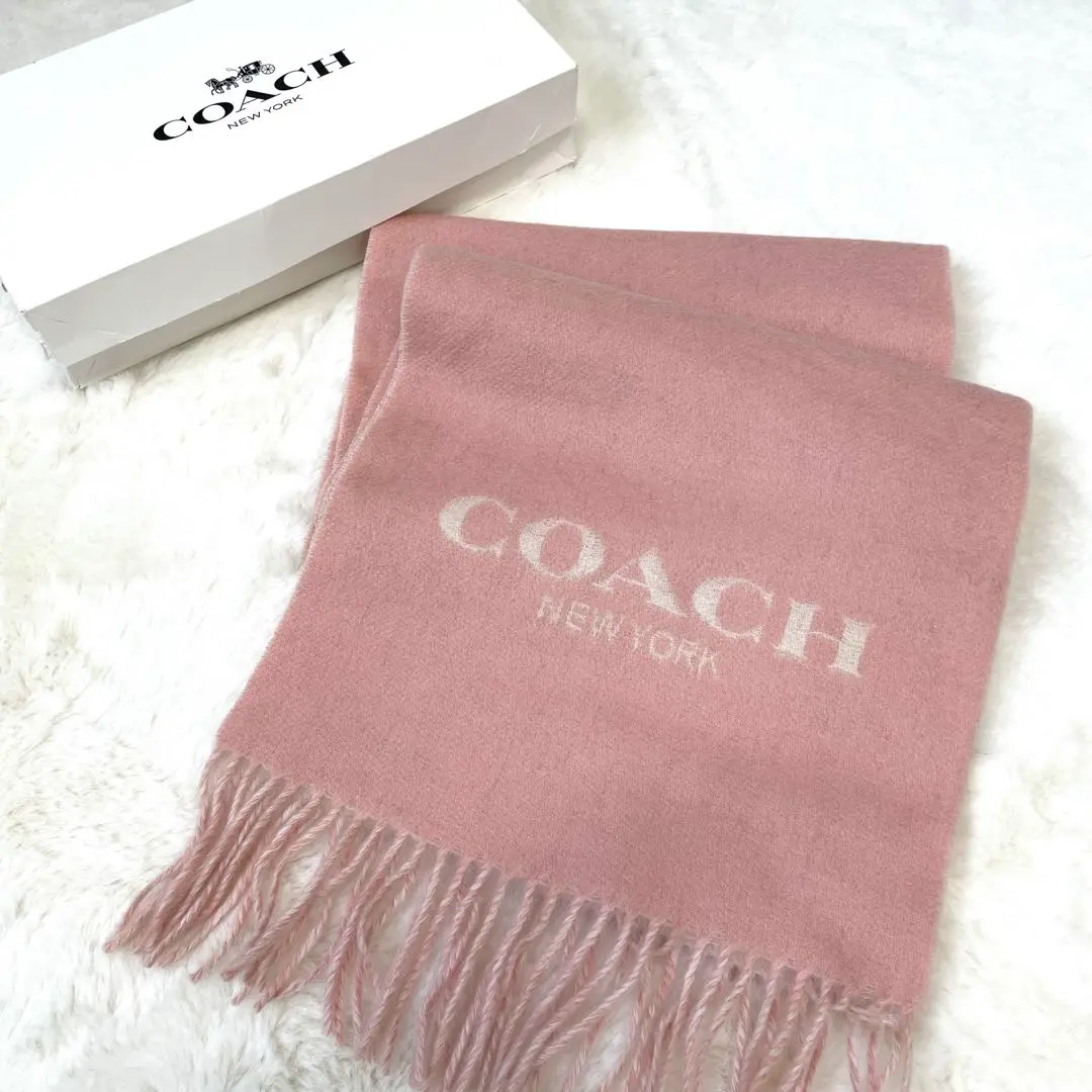 COACH コーチ マフラー ピンク リバーシブル COACH コーチ マフラー ピンク リバーシブル - メルカリ