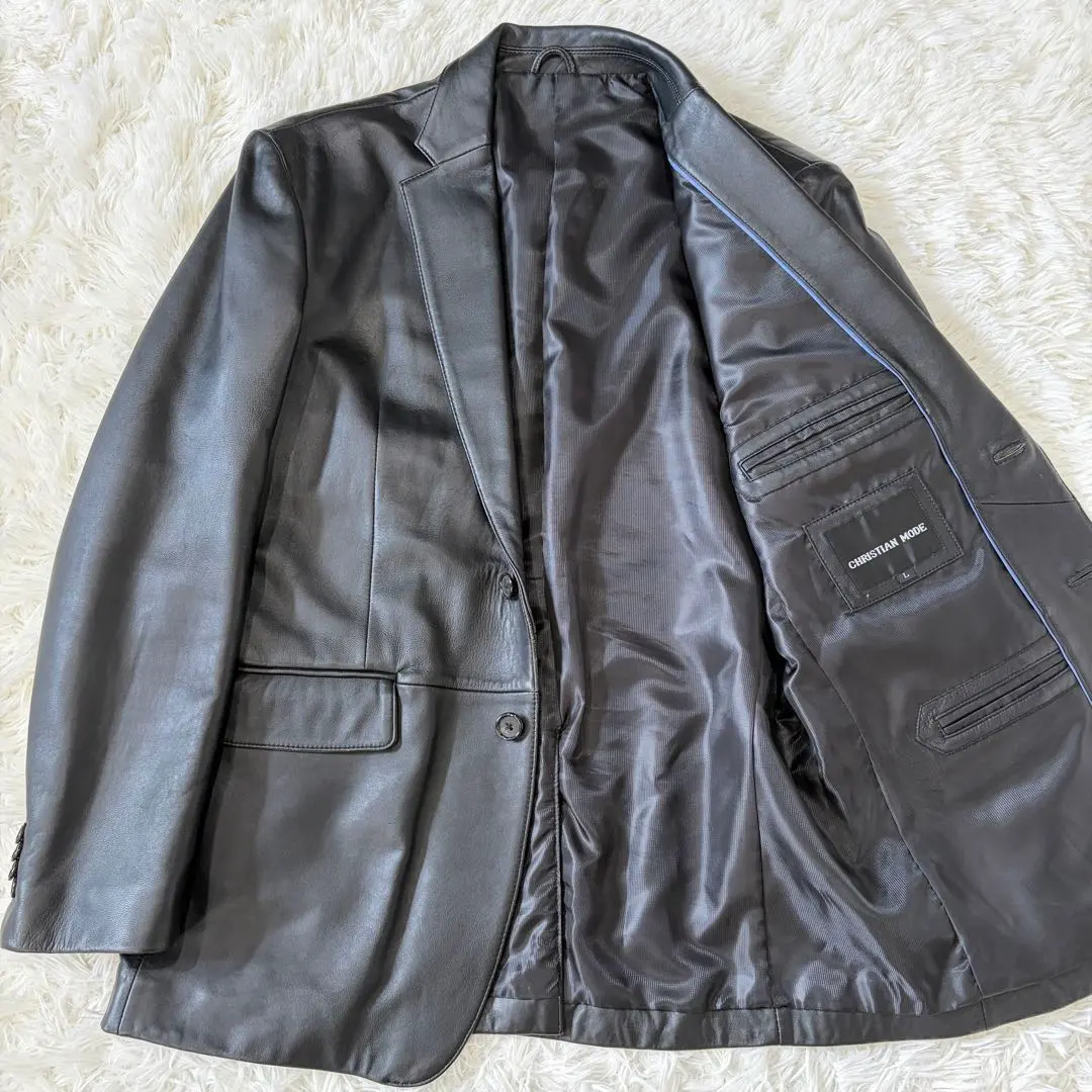 克里斯蒂安·莫德 羔羊皮 西裝外套 皮夾克 黑色 L 的縮圖