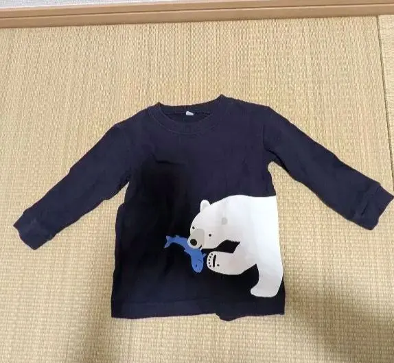 Thumbnail of Muji Polar Bear Print Long Sleeve Sweatshirt 90cm